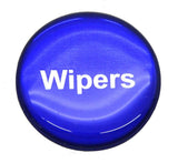 Wipers Dash Knob for 1/4" Shaft Chrome Body 1" Blue/Silver Sticker GG#96321