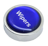 Wipers Dash Knob for 1/4" Shaft Chrome Body 1" Blue/Silver Sticker GG#96321