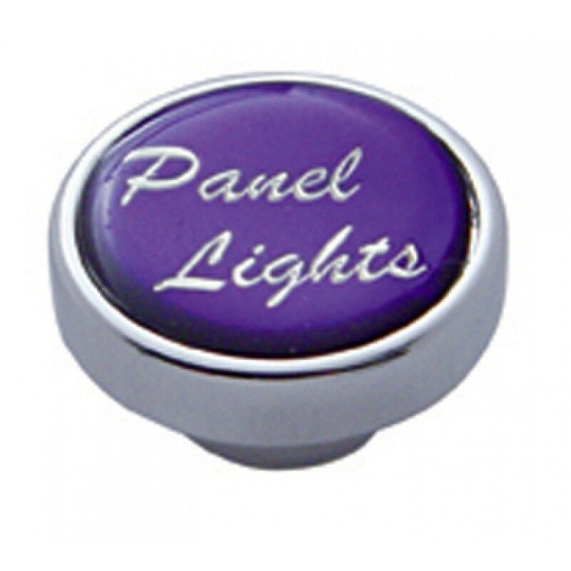 Panel Light Knob Universal for 1/4” Shaft Chrome, Purple Glossy Sticker UP#23218