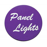 Panel Light Knob Universal for 1/4” Shaft Chrome, Purple Glossy Sticker UP#23218