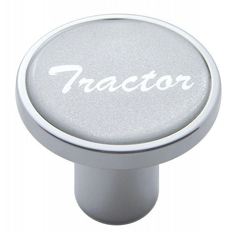 Air Brake Knob Tractor Screw-On Silver Glossy Sticker, Chrome UP#23227