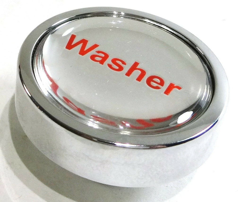 Washer Knob for Peterbilt Kenworth Freightliner Silver w/ Red Letters GG#96316