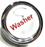Washer Knob for Peterbilt Kenworth Freightliner Silver w/ Red Letters GG#96316