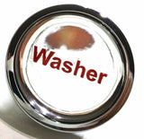Washer Knob for Peterbilt Kenworth Freightliner Silver w/ Red Letters GG#96316
