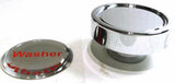 Washer Knob for Peterbilt Kenworth Freightliner Silver w/ Red Letters GG#96316