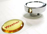 Dash Washer Control Knob for 1/4" Shaft Gold w/ Red Letters GG#96312