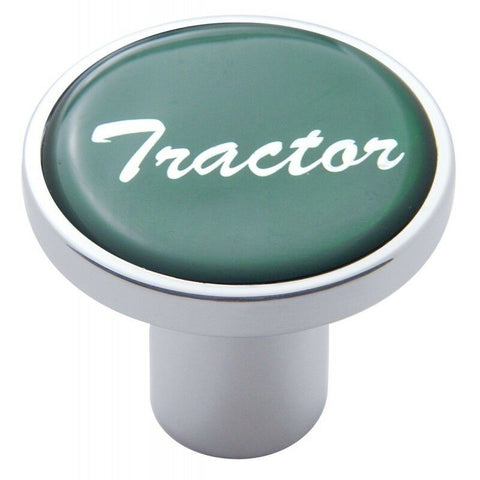 Air Brake Knob Tractor Screw-On Green Glossy Sticker Chrome Knob UP#23224