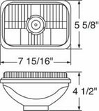 Rectangular Crystal Glass Headlight 5"x7" Replaces H6054 H4/HB2 Halogen UP#31389