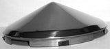Front Hub Cap 5 Notch Pointed Cone Steel Wheel Stainless 7/16" Lip UP#20147 Pair