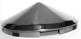 Front Hub Cap 5 Notch Pointed Cone Steel Wheel Stainless 7/16" Lip UP#20147 Pair