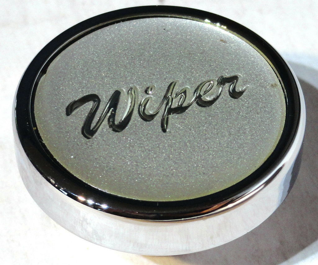 Wiper Control Knob for 1/4" Shaft Chrome w/1" Silver Glossy Sticker UP#23206