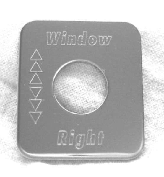 Switch Plate for Kenworth Window Right Stainless Steel Block Letters GG#68546