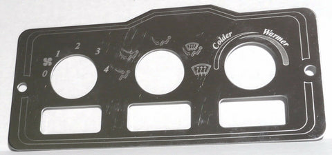 A/C heater control 3 switch plate for Peterbilt 1995-2005 stainless UP#48000