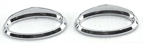 Door Emblem Bezels for Peterbilt Interior Small Visor Oval Plastic UP#20592 Pair