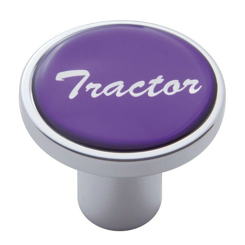 Air Brake Knob Tractor Screw-On Purple Glossy Sticker Chrome Knob UP#23225