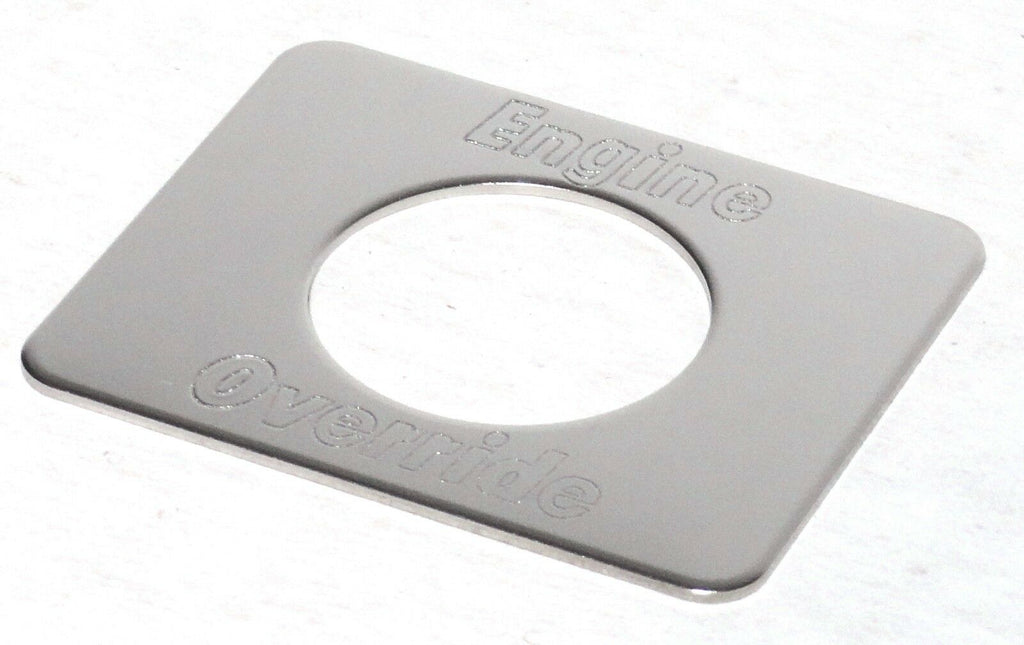 Switch Plate for Freightliner Engine Override Stainless Block Lettering GG#68765