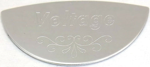 Gauge Emblem for 359/379 Peterbilt Voltage Stainless Block Letters GG#68444