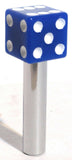 Door Lock Knobs Blue Dice Screw on Inside Threaded 10-32 Plastic UP#70043