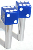 Door Lock Knobs Blue Dice Screw on Inside Threaded 10-32 Plastic UP#70043