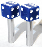 Door Lock Knobs Blue Dice Screw on Inside Threaded 10-32 Plastic UP#70043