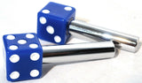 Door Lock Knobs Blue Dice Screw on Inside Threaded 10-32 Plastic UP#70043