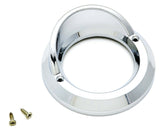 Round Light Bezel W/visor for 2" Grommet Chrome Plastic 2 Hole UP#10481B Each