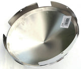 Front Hub Caps 4 Even Notches Cone Pointed Chrome 1" Lip UP#10149 Pair