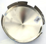 Front Hub Caps 4 Even Notches Cone Pointed Chrome 1" Lip UP#10149 Pair