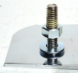 Mud Flap Plates Weights 18" Wide 3" Center Height Chrome Stud Mount #10412 Pair