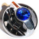 knob A/C heater amber indicator blue jewel chrome plastic for Kenworth 2002-2005