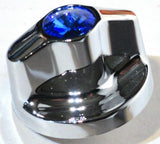 knob A/C heater amber indicator blue jewel chrome plastic for Kenworth 2002-2005