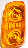light lens(2) amber plastic for Kenworth double bubble tiger eye 4x2