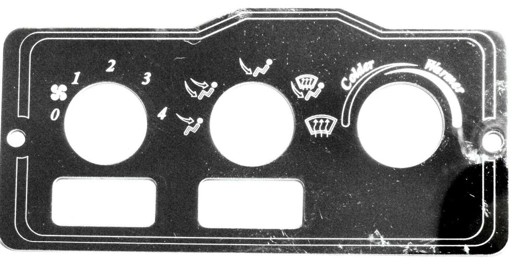 A/C heater control plate 2 switch 3 knob stainless metal for Peterbilt 1995-05