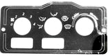 A/C heater control plate 2 switch 3 knob stainless metal for Peterbilt 1995-05