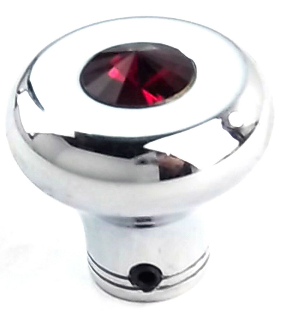 Universal Dash Deluxe Knob for 1/4” Shaft RED Jewel Chrome Set Screw UP#23587