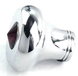 Universal Dash Deluxe Knob for 1/4” Shaft RED Jewel Chrome Set Screw UP#23587