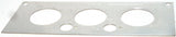 A/C Heater HVAC Plate for Kenworth W900 T800 T600 3 Knob 2 Hole Stainless Steel