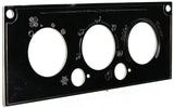 A/C Heater HVAC Plate for Kenworth W900 T800 T600 3 Knob 2 Hole Stainless Steel