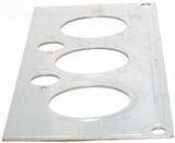 A/C Heater HVAC Plate for Kenworth W900 T800 T600 3 Knob 2 Hole Stainless Steel
