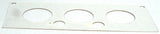 A/C Heater HVAC Plate for Kenworth W900 T800 T600 3 Knob 2 Hole Stainless Steel