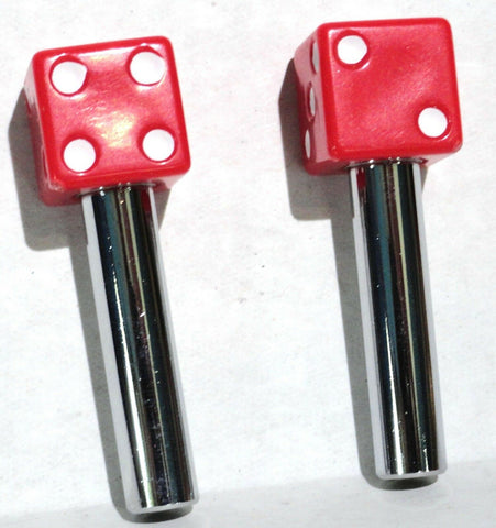 Door Lock Knobs Red Dice Screw on Inside Threaded 10-32 Plastic UP#70040