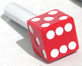 Door Lock Knobs Red Dice Screw on Inside Threaded 10-32 Plastic UP#70040