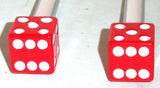Door Lock Knobs Red Dice Screw on Inside Threaded 10-32 Plastic UP#70040