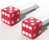 Door Lock Knobs Red Dice Screw on Inside Threaded 10-32 Plastic UP#70040