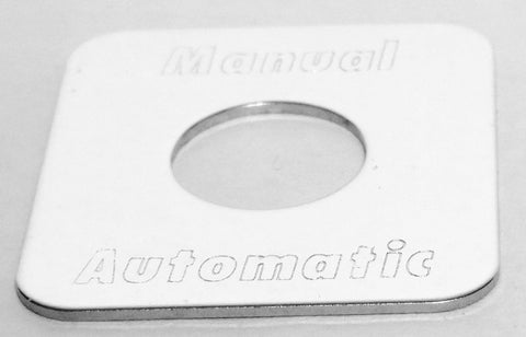 GG Switch Plate for Kenworth Manual Automatic Stainless Block Letters #68583