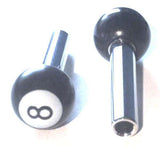 door lock knobs 8 ball screw on plastic for Freightliner Kenworth Peterbilt