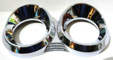 gauge cover small dual horizontal chrome plastic for Peterbilt 1987-2005 dash