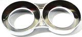 gauge cover small dual horizontal chrome plastic for Peterbilt 1987-2005 dash