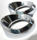 gauge cover small dual horizontal chrome plastic for Peterbilt 1987-2005 dash