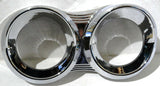 gauge cover small dual horizontal chrome plastic for Peterbilt 1987-2005 dash